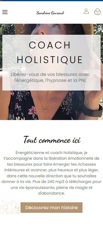 responsive version sandrine gouraud page